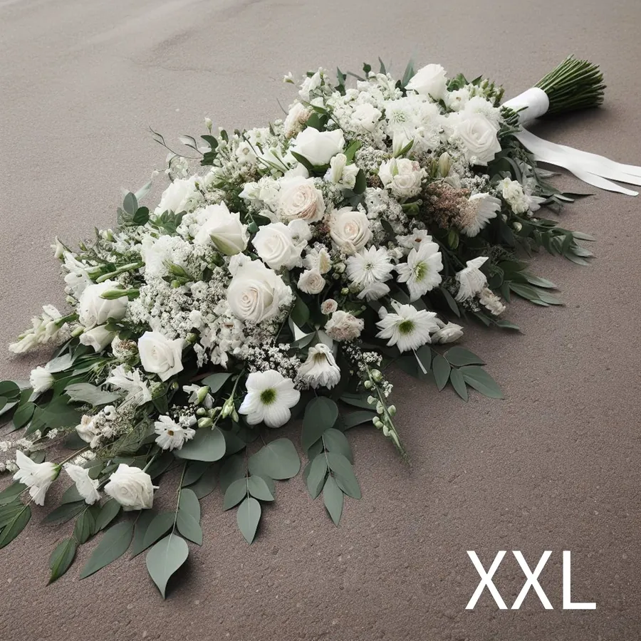 Gerbe de fleurs blanches pour deuil — vue 2