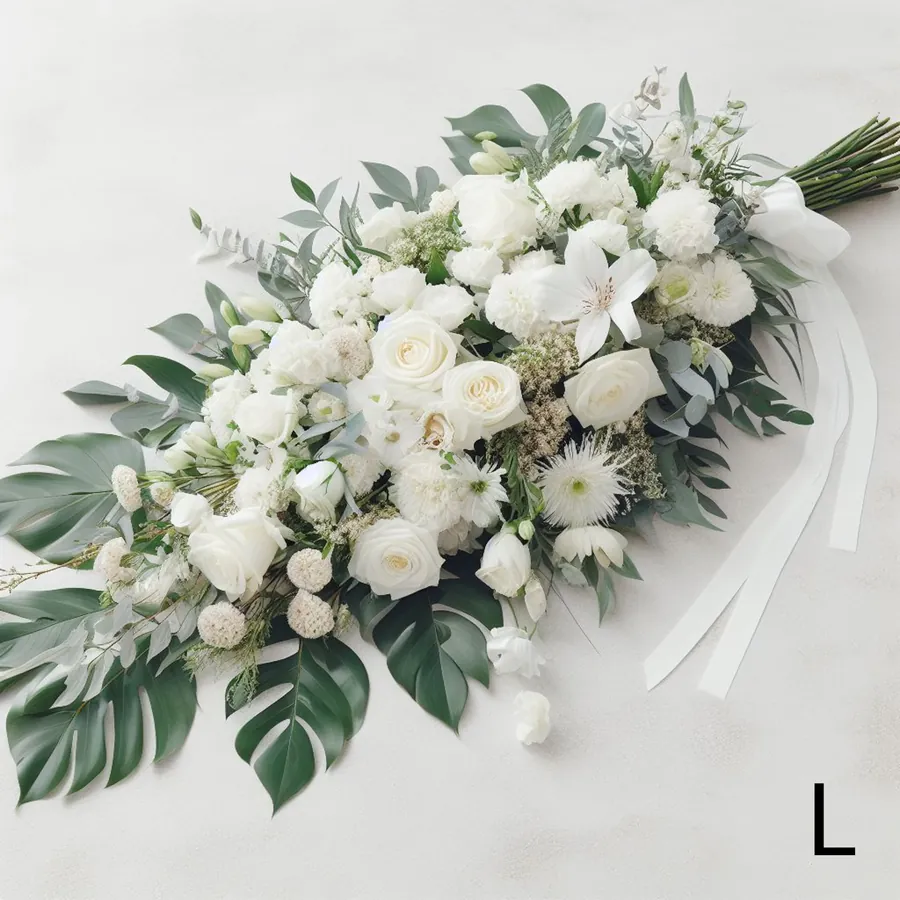 Gerbe de fleurs blanches pour deuil — vue 4