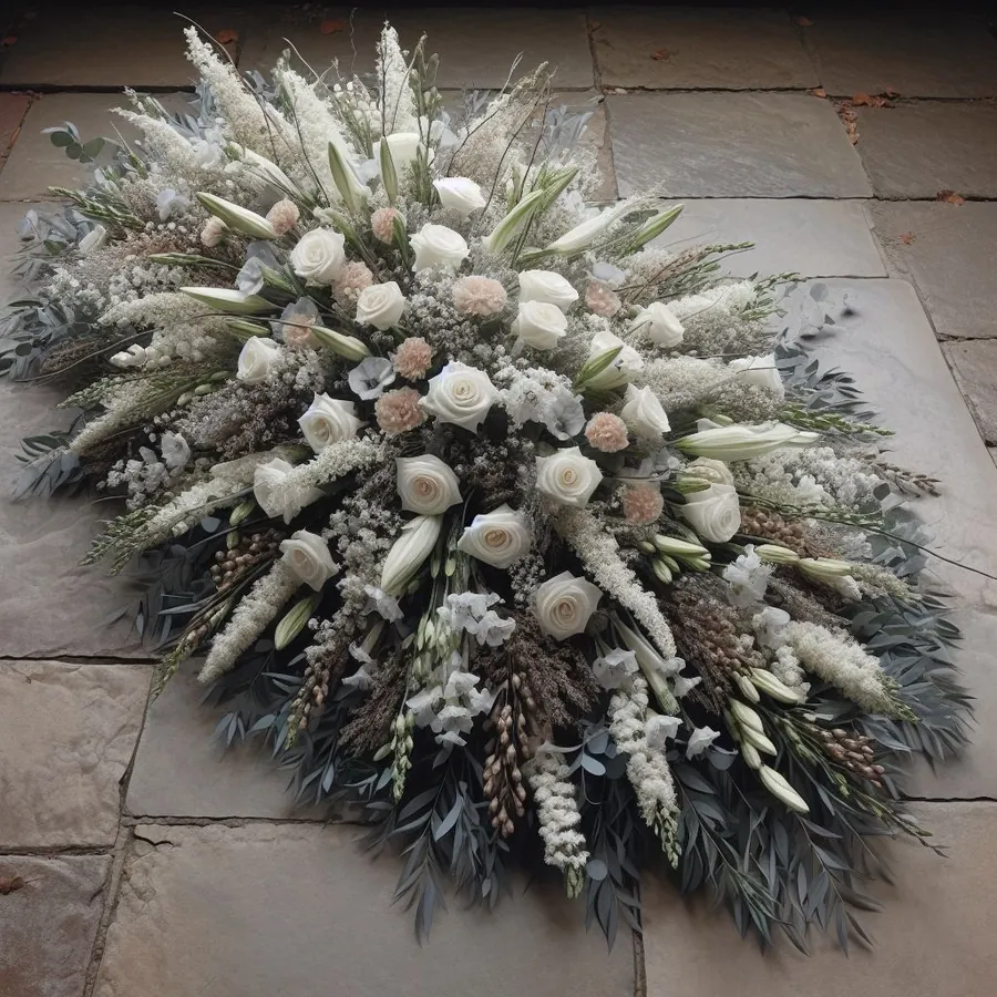 Raquette de deuil blanche