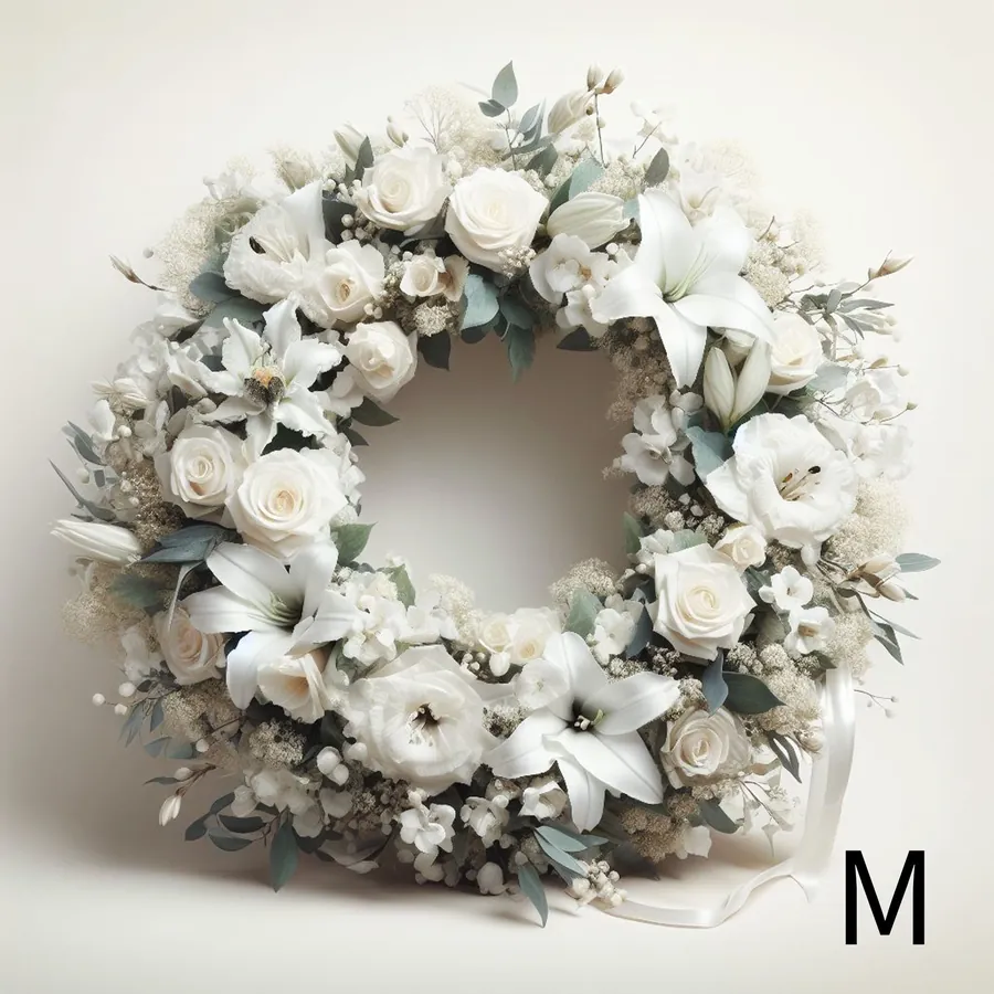 Couronne mortuaire blanche — vue 2