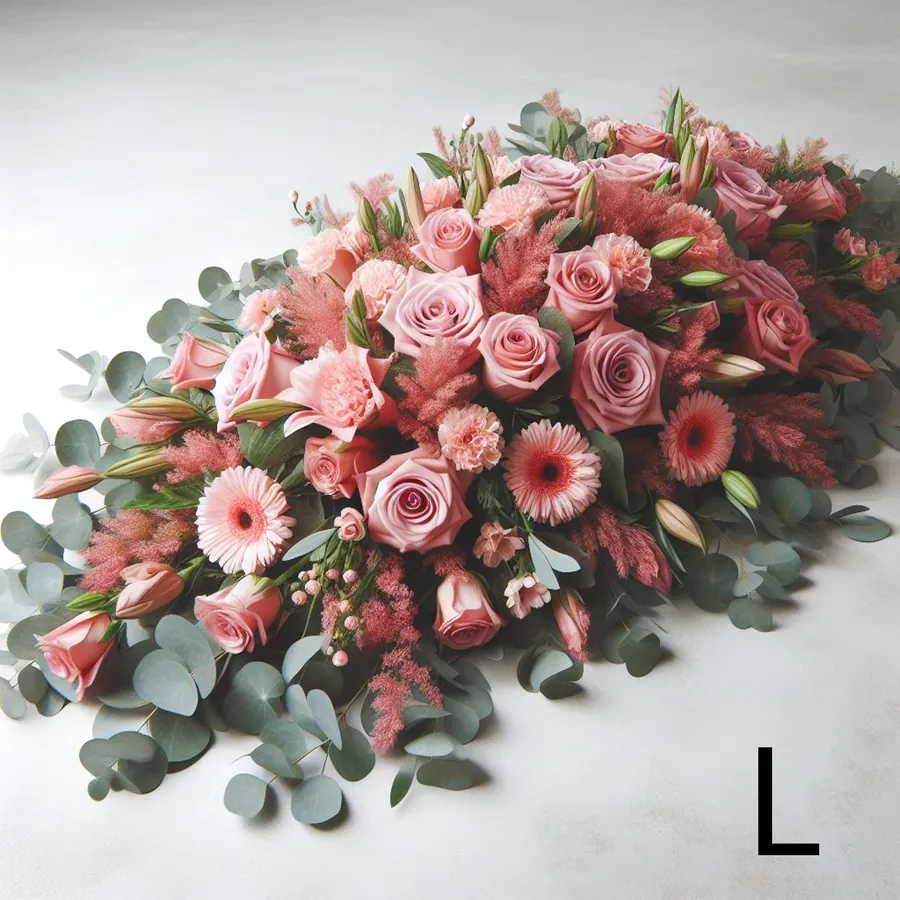 Raquette de deuil couleur rose — vue 4