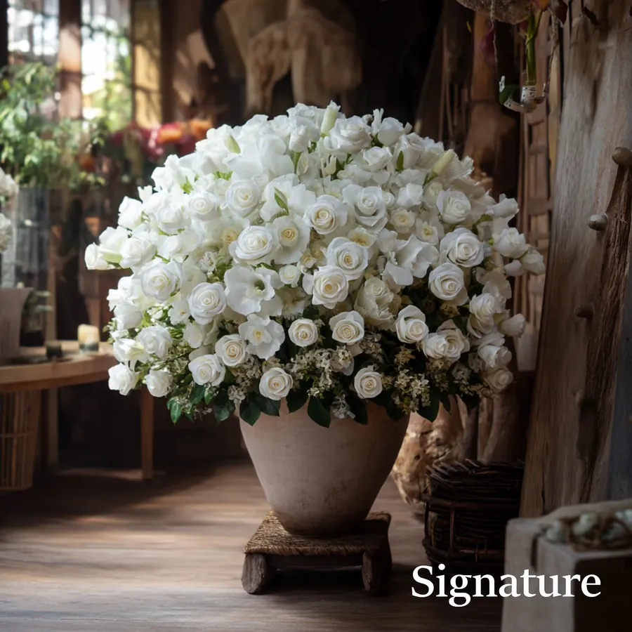 Buquê Prestige Branco, de 200 a 500 rosas — vue 3
