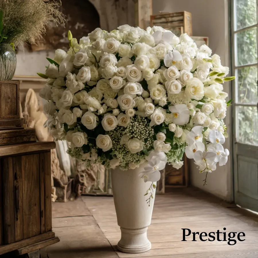 Buquê Prestige Branco, de 200 a 500 rosas — vue 4