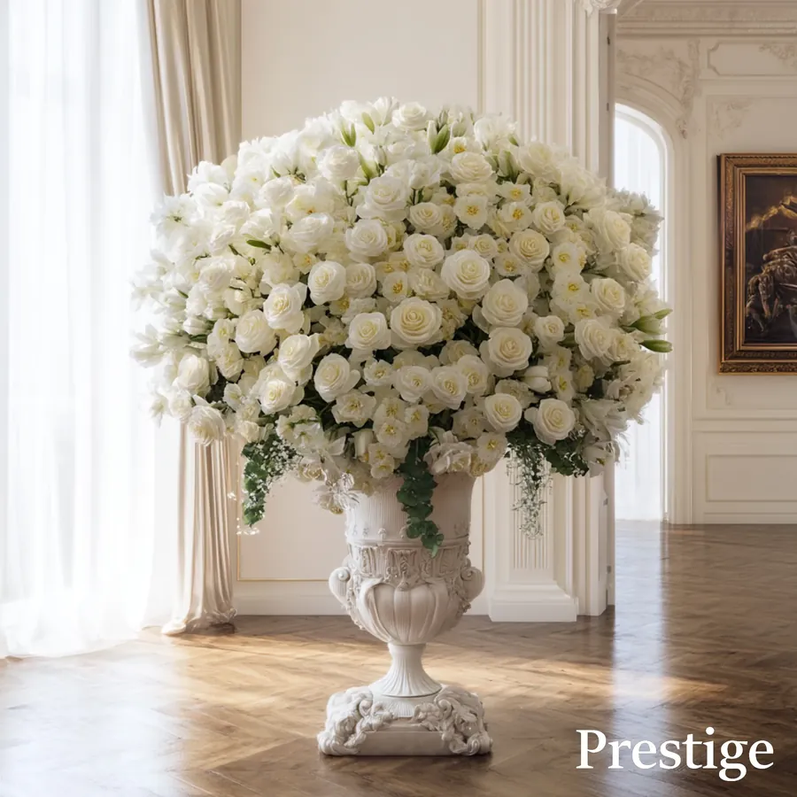 Buquê Prestige Branco, de 200 a 500 rosas