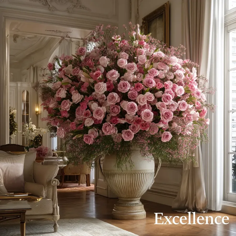Bouquet Prestige Rose, 200 à 500 roses
